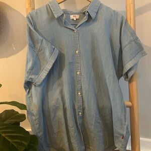 Levi's Casual Light Blue Button Down Shirt XL Soft